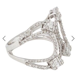 Women’s 14ct white gold & diamond cocktail ring GORGEOUS design! $4500